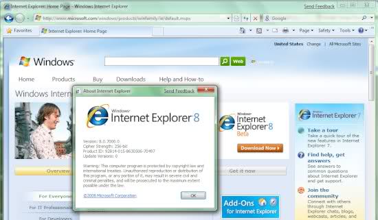 download internet explorer 8 for windows vista